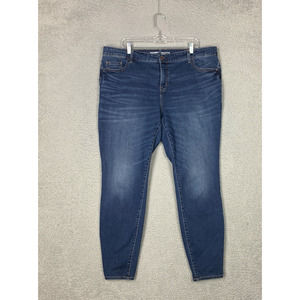 Old Navy Jeans Women's 20 Long Rockstar High Rise Skinny Blue Denim Stretch